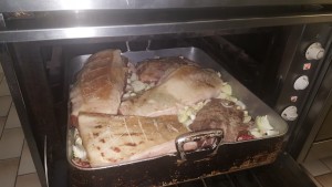 Schweinsbraten in den Ofen